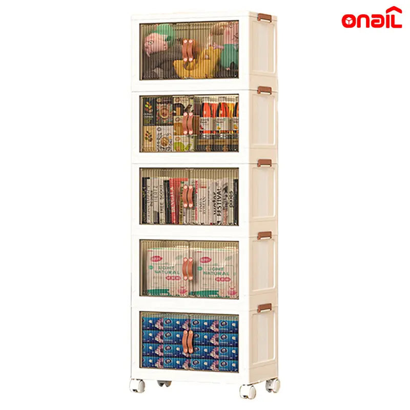 Foldable Storage Box w/ Wheels & Lid 📦🛞(1 layer)