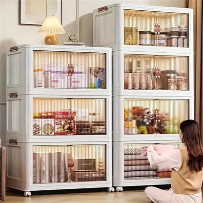 Foldable Storage Box w/ Wheels & Lid 📦🛞(1 layer)