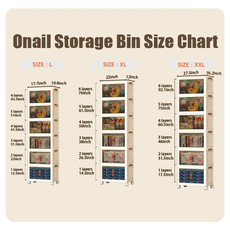 Foldable Storage Box w/ Wheels & Lid 📦🛞(1 layer)