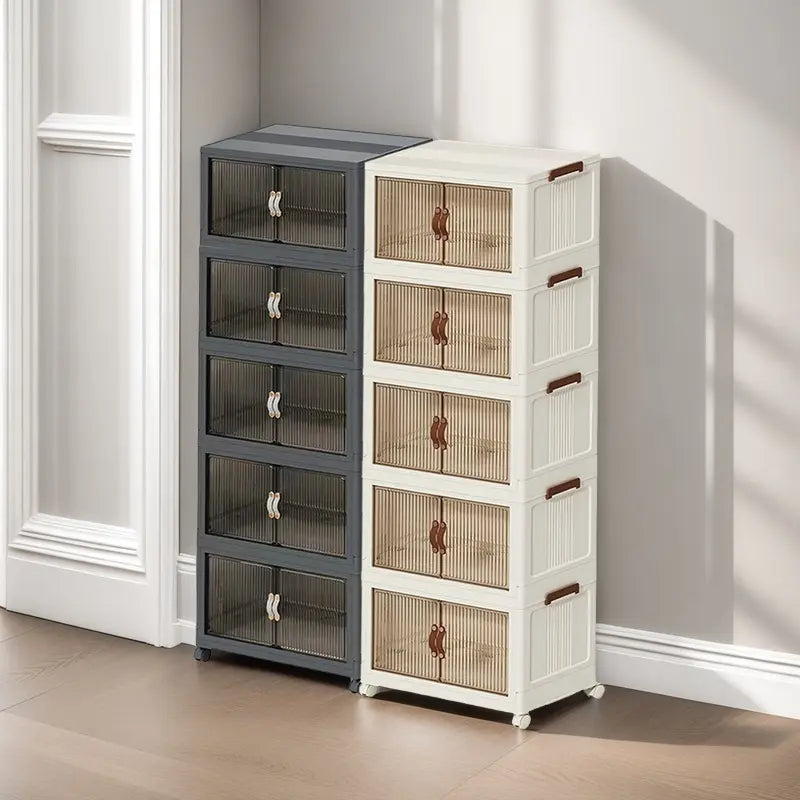 Foldable Storage Box w/ Wheels & Lid 📦🛞(1 layer)