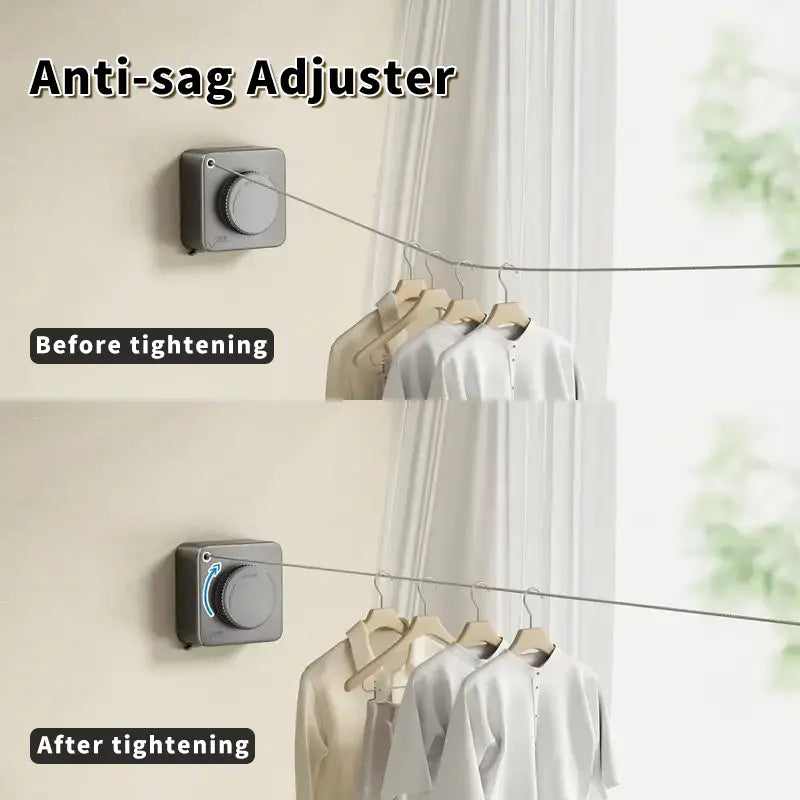 15.1ft Heavy-Duty Retractable Clothesline 40LB 👕🧺